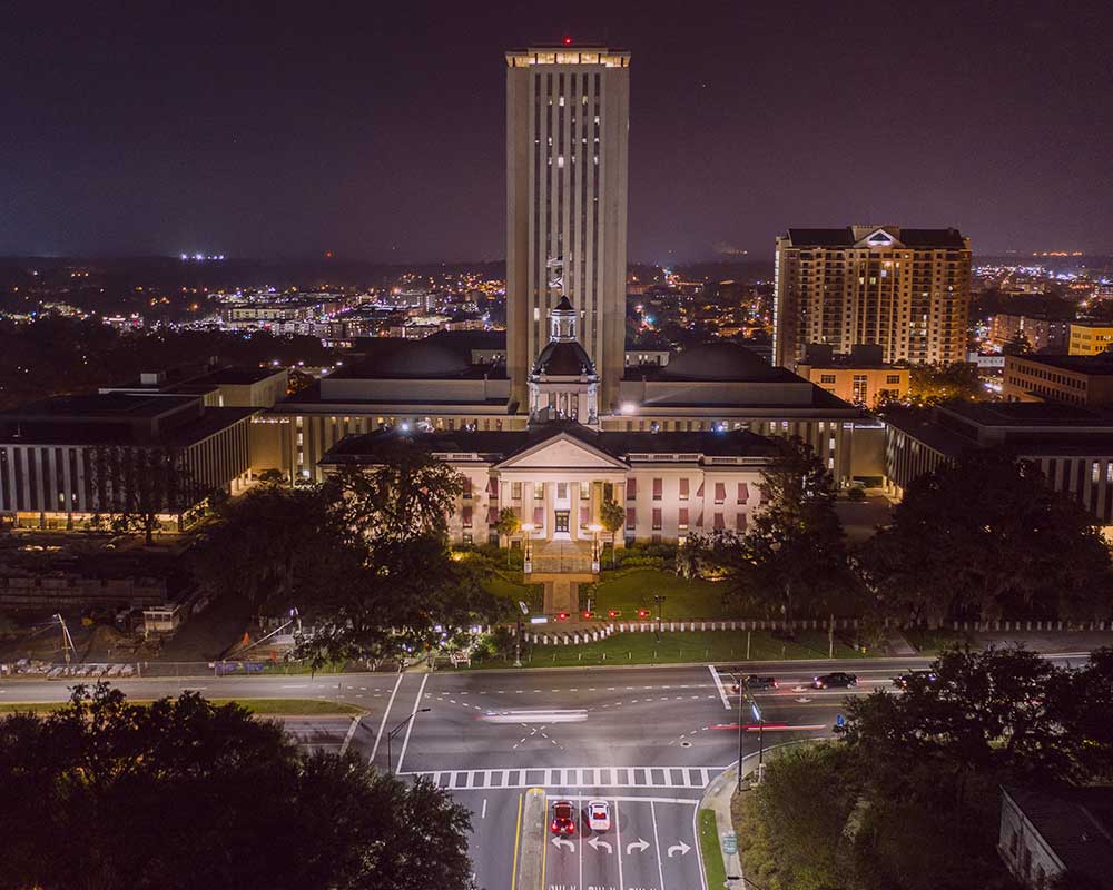 Florida State Capitol Building at night